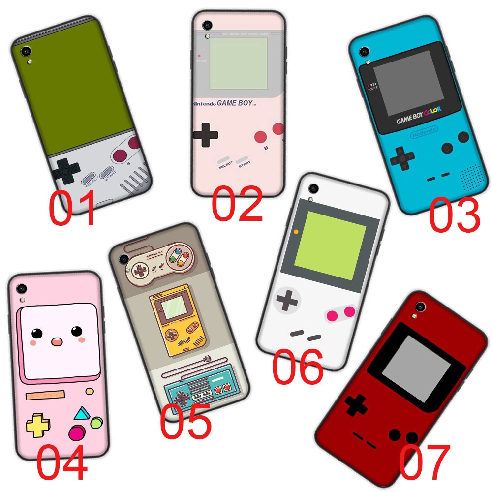 Ốp điện thoại mềm viền đen hình Gameboy cho VIVO Y15 Y19 Y30 Y50 Y53 Y66 Y67 Y71