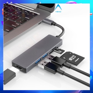 Hub chia USB Type-C 5 Cổng HDMI/2*USB 3.0/SD/TF