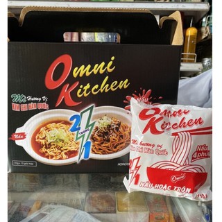 Mì Tôm Omni Nấu 4 Phút (Nấu Hoặc Trộn) 2in1 Hương Vị Kim Chi Hàn Quốc Gói 110g