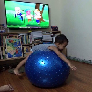 Bóng tập yoga gai ( Xanh dương )