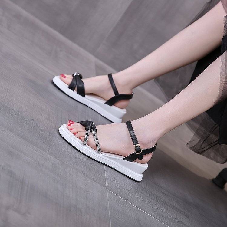 Sandal Sandal Đế Xuồng Phẳng Có Quai Phong Cách La Mã Thời Trang Thường Ngày Cho Nữ