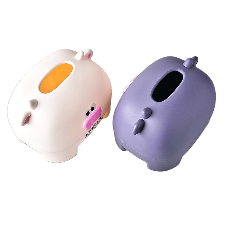 Hộp đựng khăn giấy hình thú dễ thương bằng nhựa chắc chắn