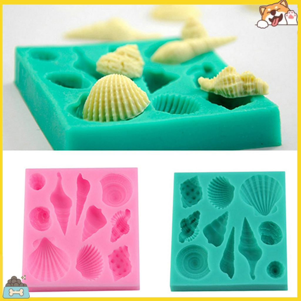 Khuôn làm bánh kẹo hình vỏ sò bằng silicon đa năng chất lượng cao