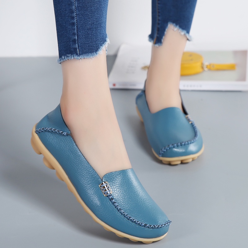 Giày Lười Da Bò 2022 Size 35-44 Thời Trang Cho Nữ