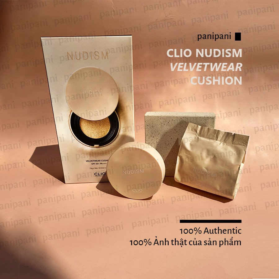 [100% AUTH ] Phấn Nước Cushion Clio Nudism Velvetwear SPF50+ PA+++ - Kèm Lõi Refill