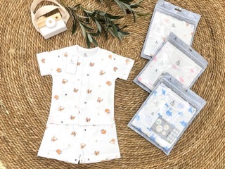 Bộ moon cộc tay cúc giữa