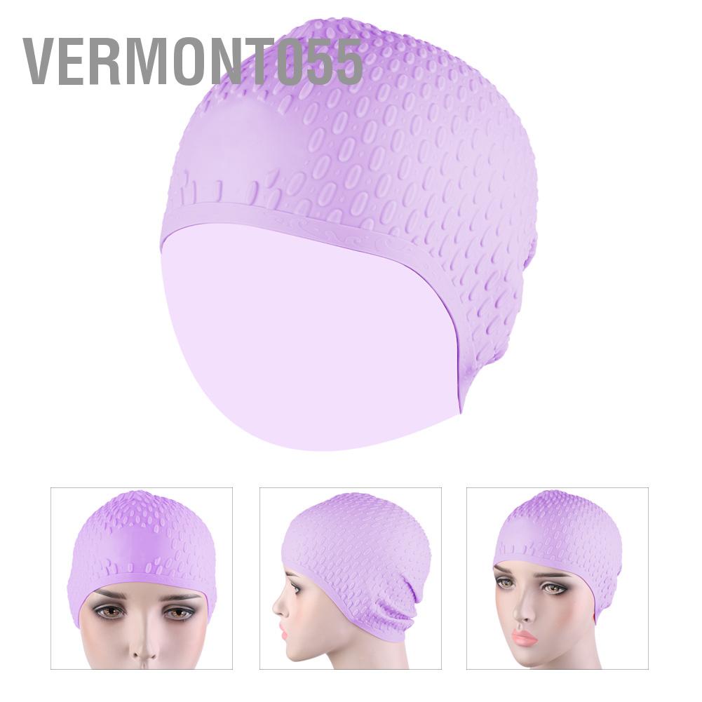 Hàng Hot Mũ bơi silicon Unisex Linh hoạt chống thấm nước Mũ bơi cho người lớn Mũ bơi Hàng giao ngayVermont055