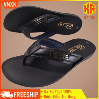 Dép kẹp nam 🔥FREESHIP🔥 Dép kẹp nam da bò cao cấp VNXK Mã X16