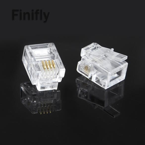 Đầu Nối Rj11 Rj-11 6p4c 100x 4 Pin | BigBuy360 - bigbuy360.vn