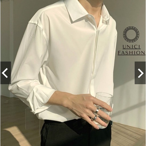 Áo sơ mi Nam dài tay form rộng unisex phong cách Hàn Quốc.
