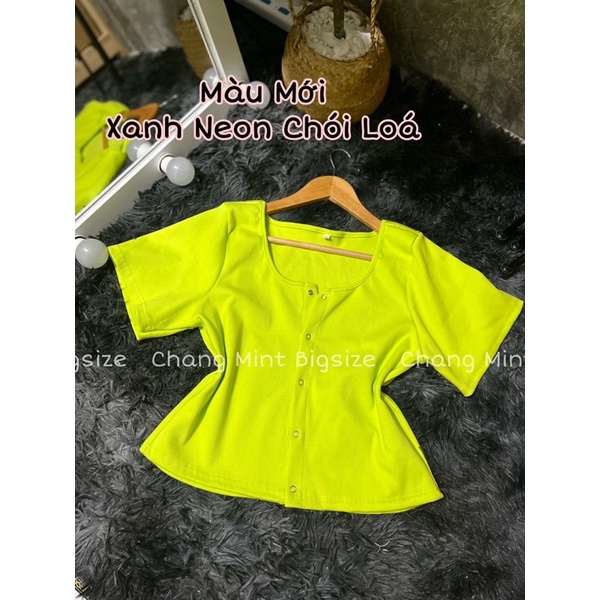 Áo Nút Bấm Bigsize 65-90kg Ngang Rốn