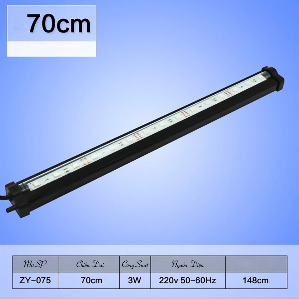 Đèn LED Cho Hồ Thủy Sinh ZY-075 - Có Remote Chỉnh Màu 70cm