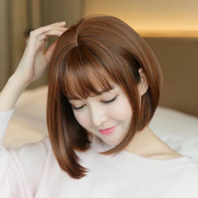 Tóc giả nữ đẹp ❤️❤️ FREESHIP ❤️❤️ nguyên đầu víc cúp d3050