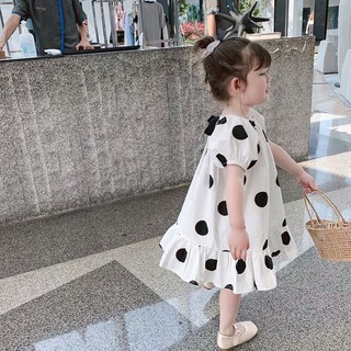 Váy chấm bi xoè đuôi cá cho bé gái