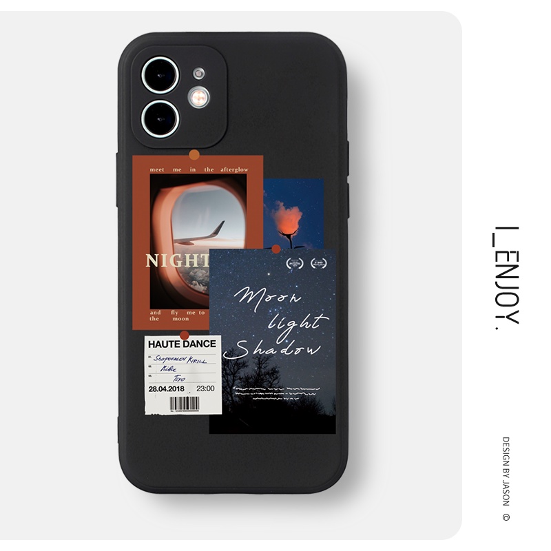 Ốp lưng GUMAN viền vuông dễ thương đẹp chống sốc cho iPhone 14 13 12 11 Pro Max SE 2020 X XR XS ip 8 7 6 6S Plus kute 8W971