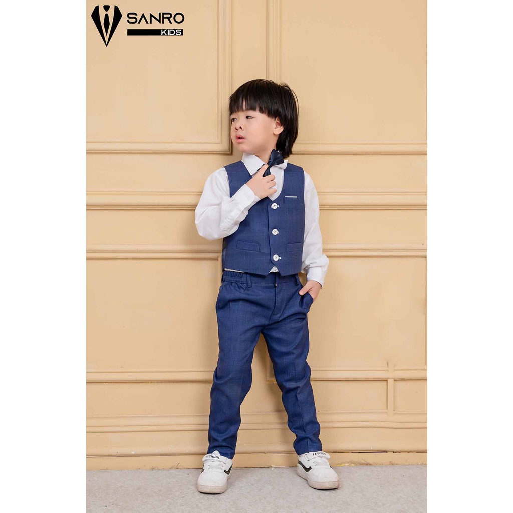 Bộ vest bé trai thiết kế màu tím