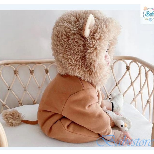 Ủ nỉ bông sư tử cho bé