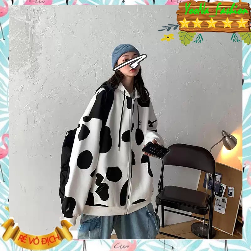 Áo Khoác Hoodie Con Bò Sữa Áo Hoodie Form Rộng Trẻ Trung Siêu Cá Tính.Tp