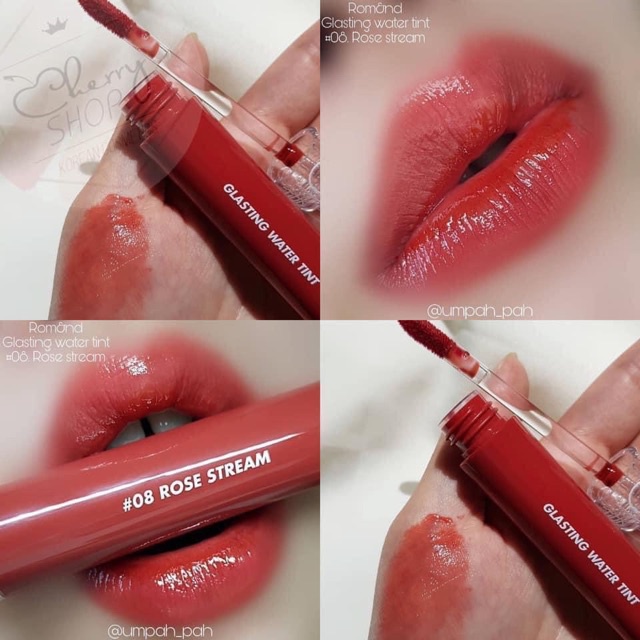 (HÀNG AUTH, TEM HIDDEN TAG) Son Romand Glasting Tint màu 08 Rose Stream đỏ hồng đất