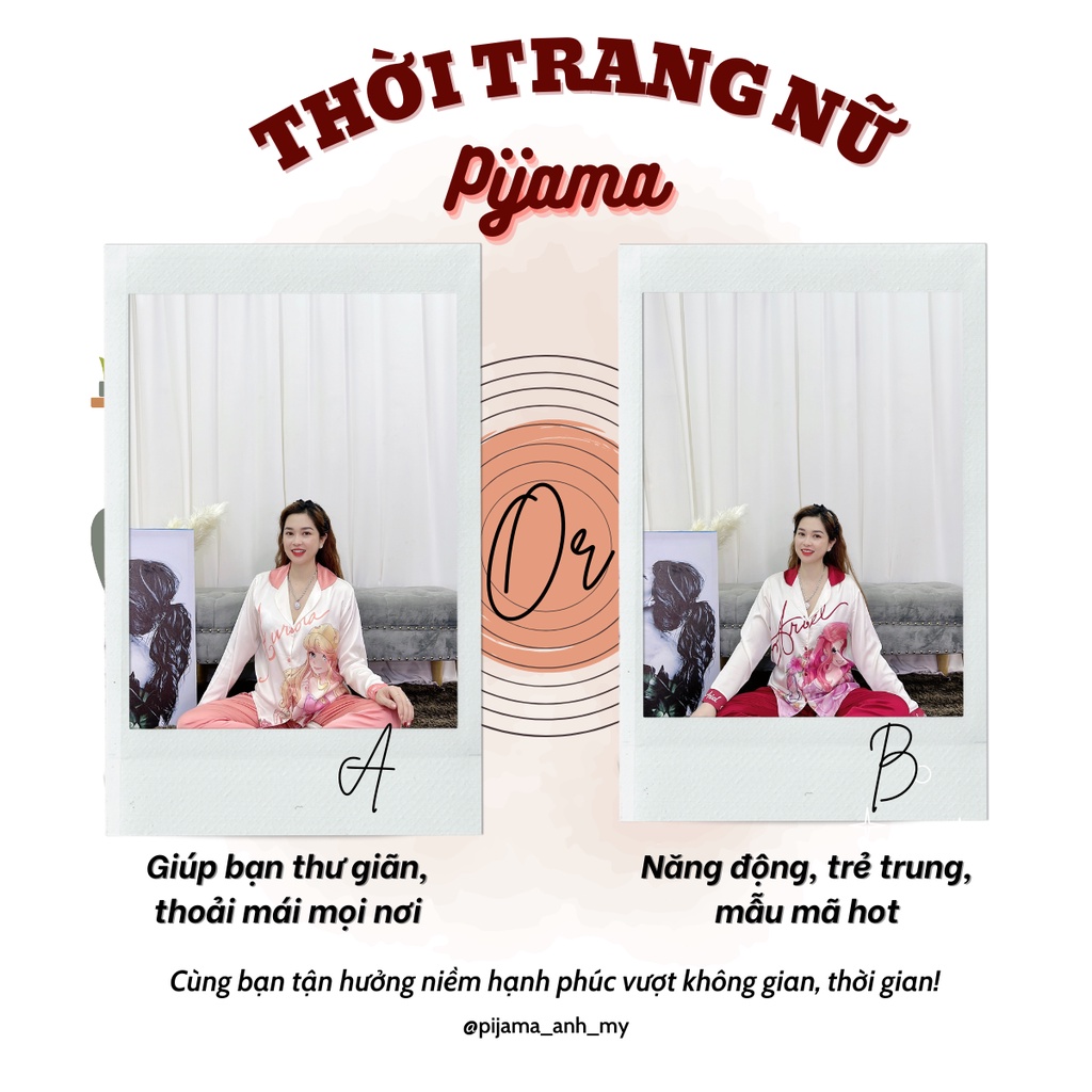 Đồ bộ nữ ANH MỸ pijama chất liệu lụa latin cao cấp tay dài quần dài LTTD-02