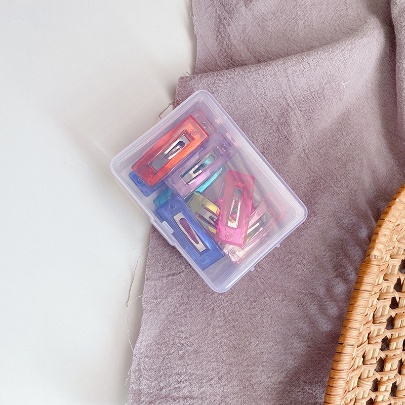 Set 10 kẹp tóc màu trơn xinh xắn dễ thương