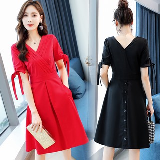  Đầm dáng xòe ly cổ cho người béo mập