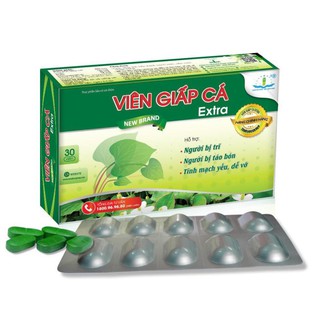 Viên Giấp CÁ EXTRA mẫu mới 2019-hỗ trợ điều trị táo bón , bệnh trĩ