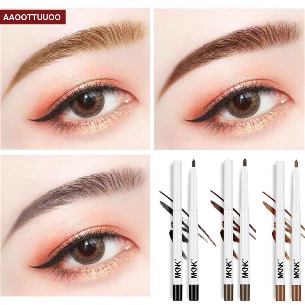 [Hàng mới về] Bút kẻ mắt tự động đa năng MKNK vỏ màu trắng dễ lên màu