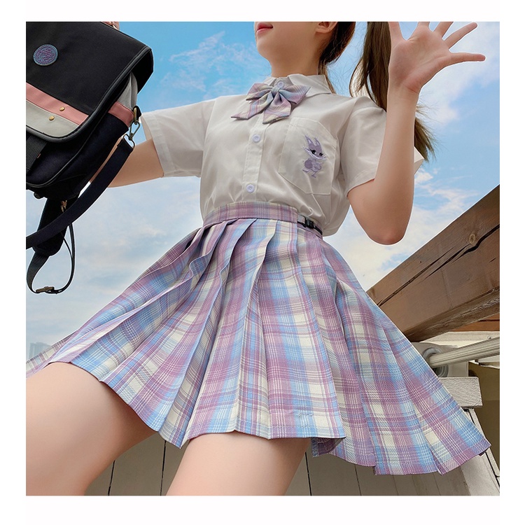 Hormones chân váy xếp ly tennis caro dáng ngắn vintage Thời Trang ulzzang Nhật Bản