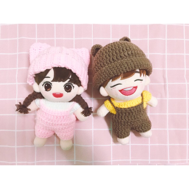 Yếm trơn len cho doll 10cm,15cm,20cm