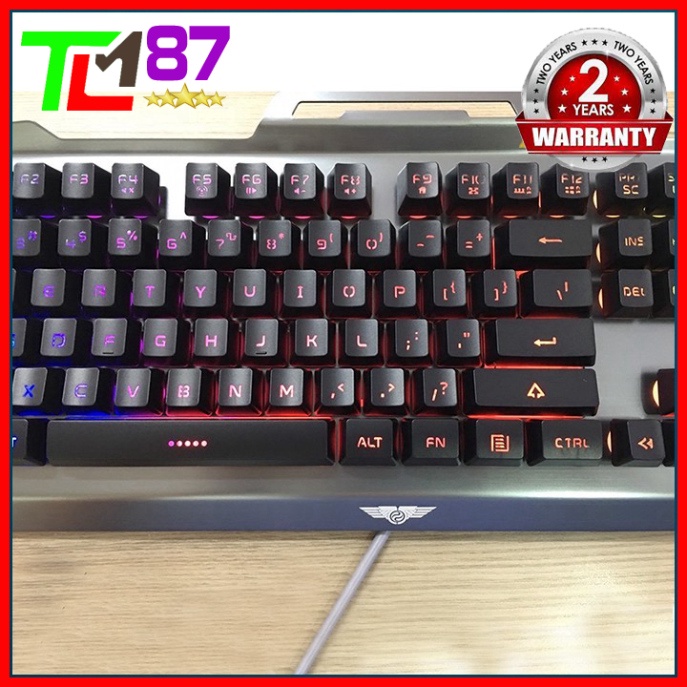 Bàn Phím Máy Vi Tính Laptop Chơi Game NEWMEN GM619 Đèn LED 7 Màu- Bàn phím Giả Cơ Keyboard Gaming Có Dây