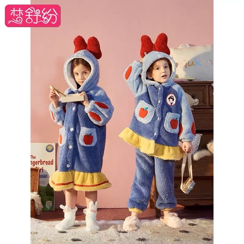 Váy Bộ Ngủ Bông Bạch Tuyết Cho Bé