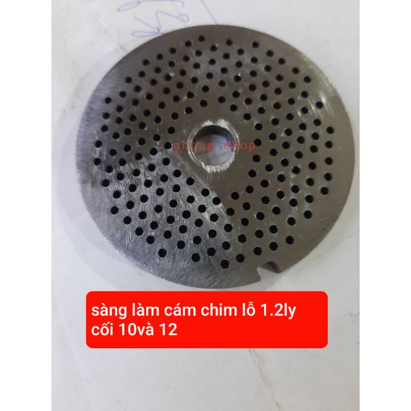 sàng làm cám chim - xàng làm cám chim,khuyên,chim hút mật và các loại chim non bổi cối 10 và 12 lỗ 1.2ly