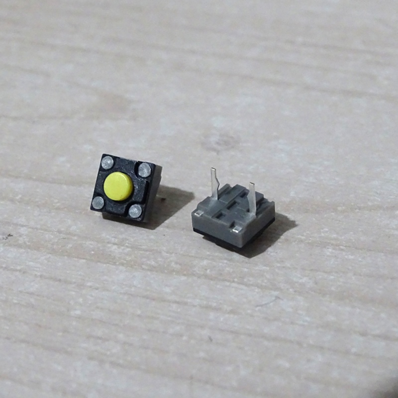 Set 2 Công Tắc Micro 6x6x4 3mm Hình Vuông Không Ồn Chuyên Dụng Cho Chuột Máy Tính