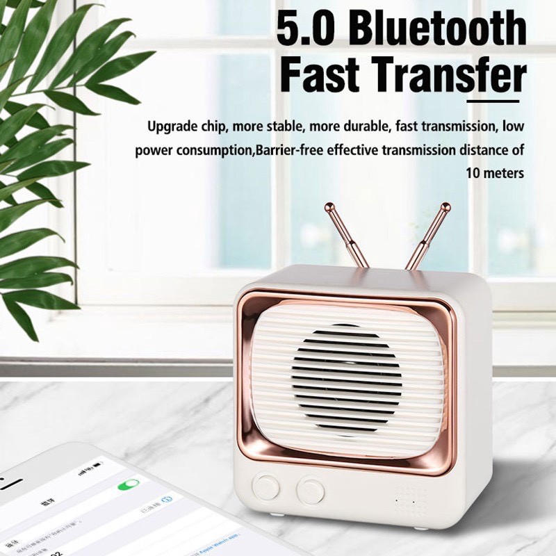 Loa Bluetooth dáng tivi nhỏ xinh dễ thương