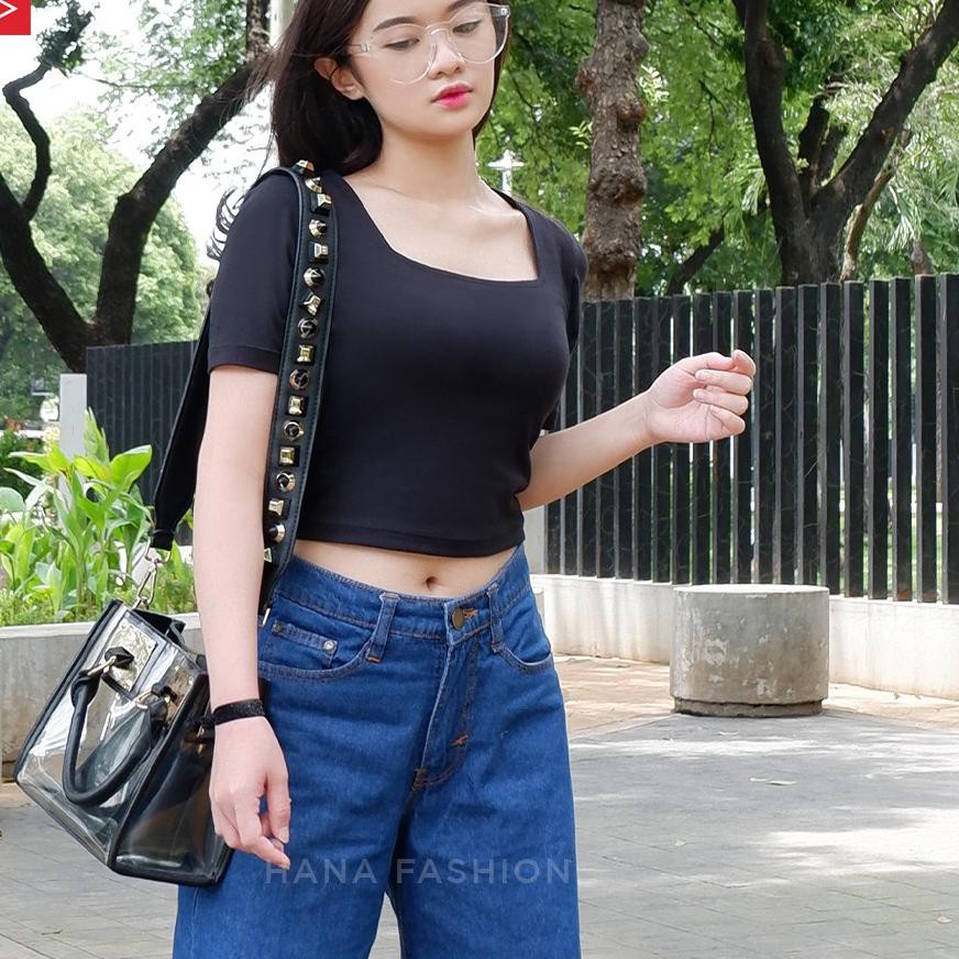 Áo Thun Croptop Y-68 X Hana Thời Trang Size S - Xxl