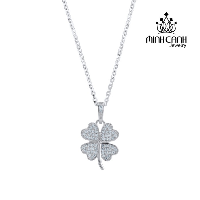 Dây Chuyền Cỏ 4 Lá May Mắn Có Đuôi - Minh Canh Jewelry