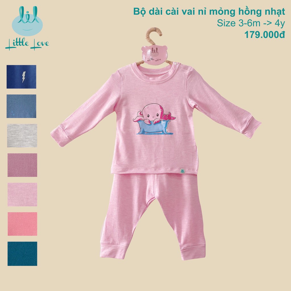 LIL - Bộ dài cài vai nỉ mỏng LDT680