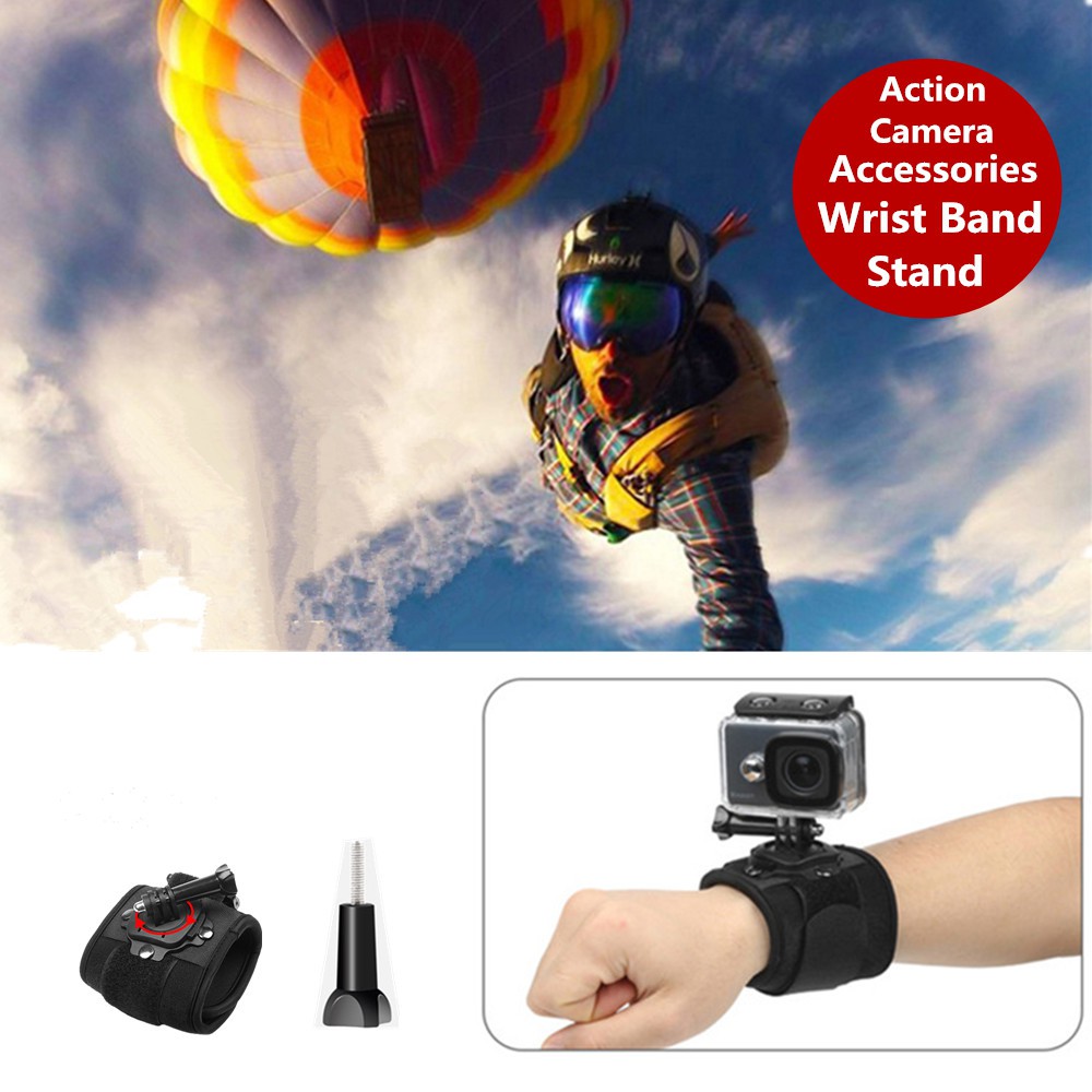 360 Degree Rotation Hand Band Wrist Strap Arm Belt Mount Stand For GoPro Hero 9 8 7 Accessory DJI Yi4K Insta360 Action Camera Accessory