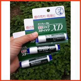 Son dưỡng môi XD chống khô nứt nẻ Mentholatum Medicated Lip Stick Rohto Nhật Bản