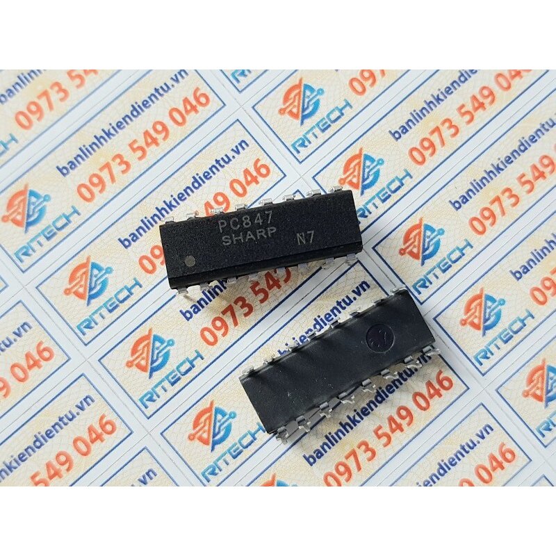 [combo 5 cái] PC847 PC847-4 Opto DIP-16