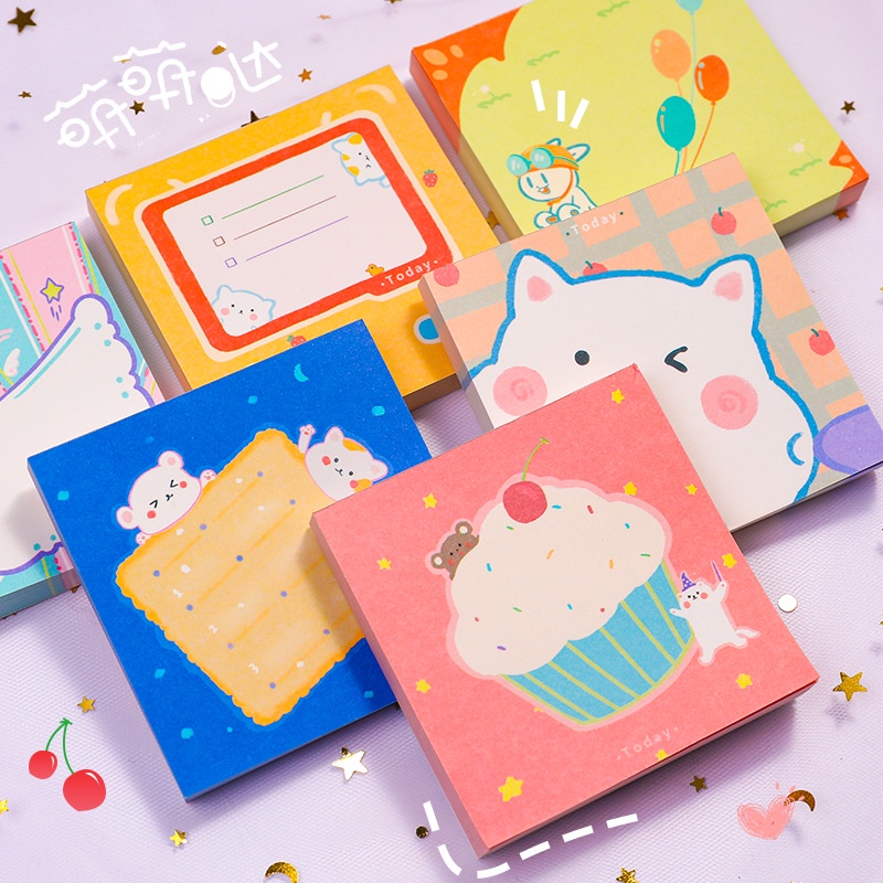 Mua Giấy note cute, giấy ghi chú nhiều màu dễ thương dùng ghi nhớ đồ ...