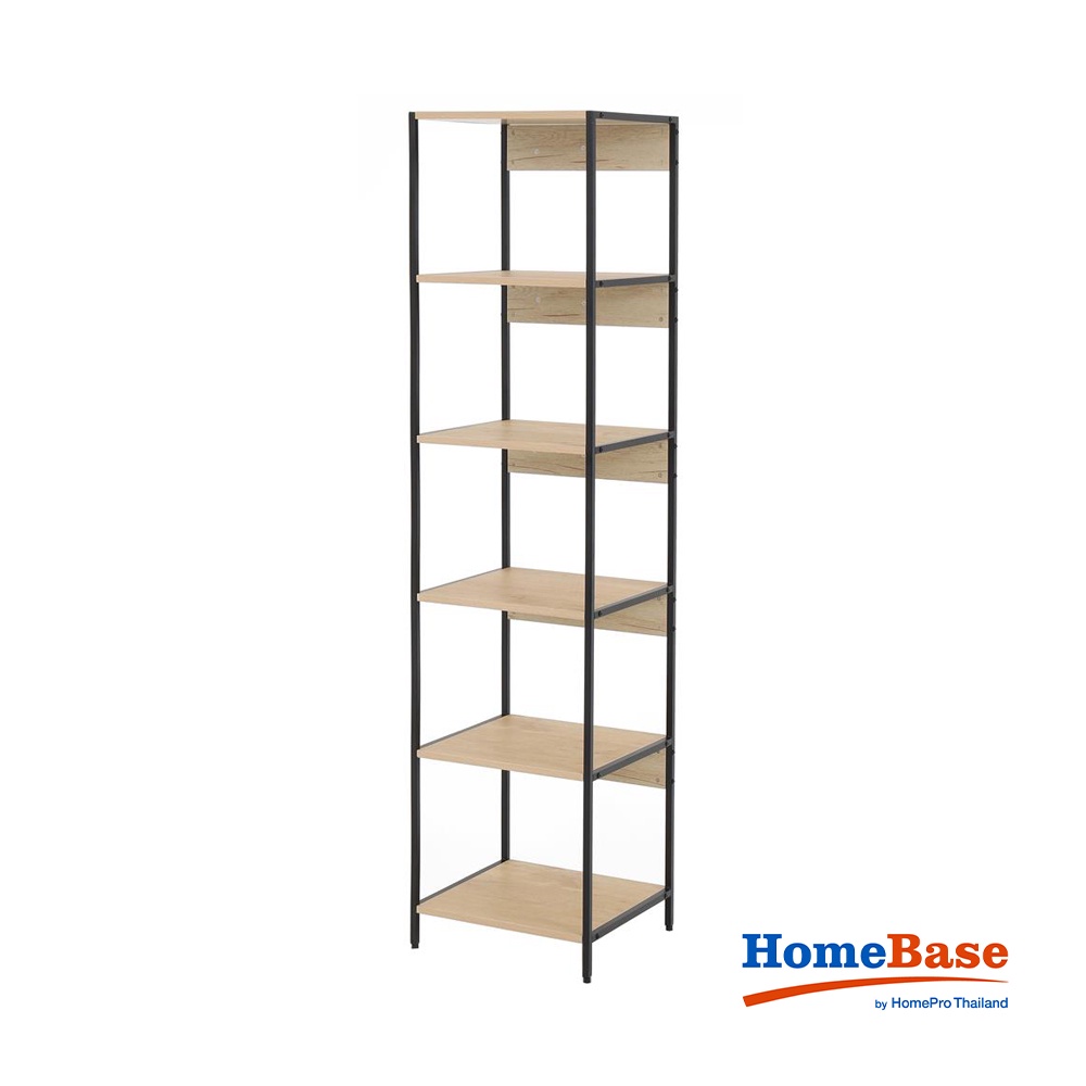 HomeBase FURDINI Kệ 5 tầng kết cấu thép kết hợp MDF thiết kế hiện đại FILO Thái Lan W43xH176,5D40cm màu tự nhiên