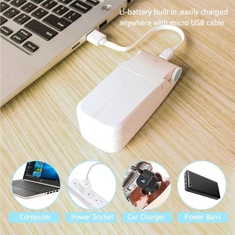 Quạt Điện Mini Cầm Tay Sạc USB Hai Đầu Gấp Gọn Tiện Dụng