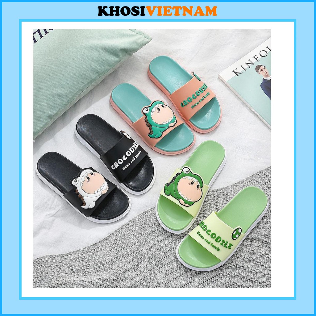 Dép Quai Ngang Cá Sấu Unisex Cao Su Siêu Mềm mã KS36 Dép Thái đi trong nhà KA36