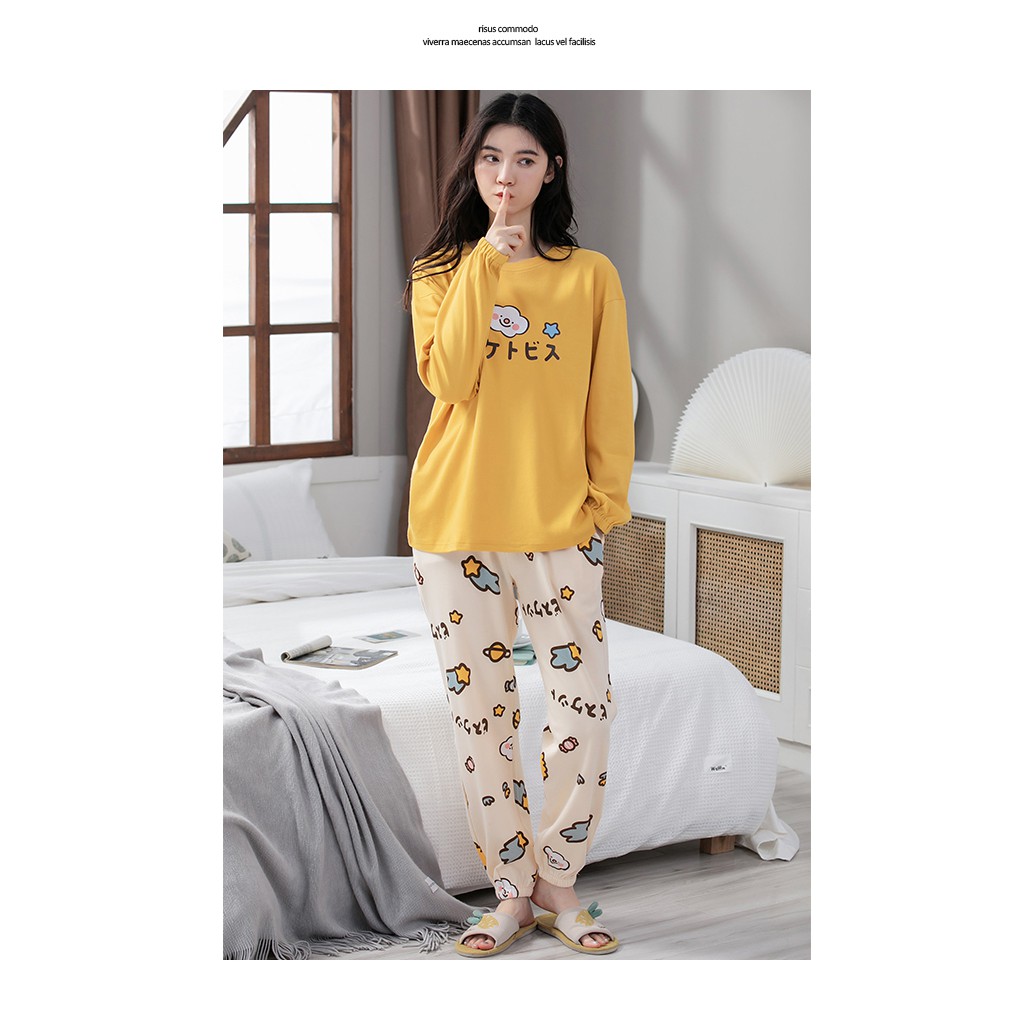 Đồ mặc nhà nữ thu đông chất cotton mịn đẹp - MH5131 | BigBuy360 - bigbuy360.vn