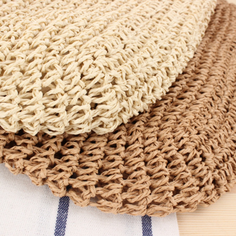 QQ Túi Tote Đeo Vai Bằng Sợi Mây Dệt Tay Phong Cách Đi Biển Đơn Giản Dành Cho Nữ