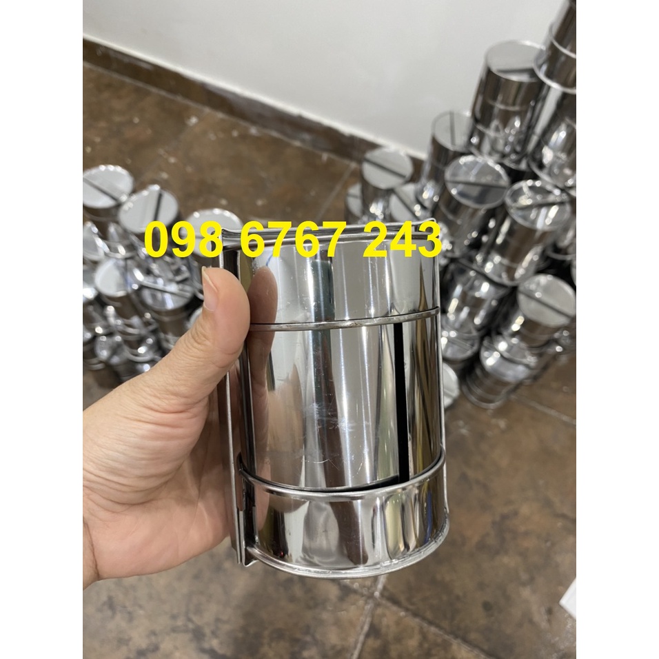 Khuôn inox làm giò có nắp cài inox loại 500g và 1000g