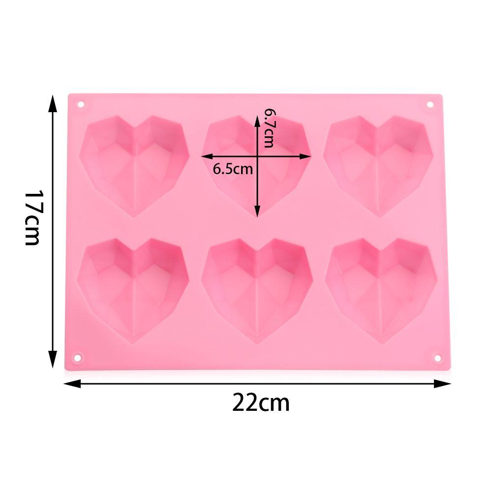 Khuôn Silicone Làm Bánh / Xà Phòng / Pudding Hình Trái Tim 3D DIY