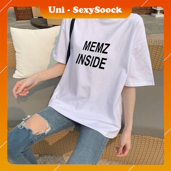 [Uni Trend] Áo Thun Tay Lỡ In Nhiệt - Memz Inside, Áo Form rộng mặc siêu thoáng. Sản phẩm có rất nhiều màu đẹp 👌 | BigBuy360 - bigbuy360.vn